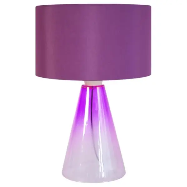 Lampe De Salon Tosel Kone V Tissu Conique Brun D 35 X H 52 Cm