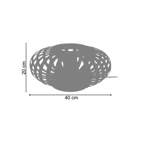 Lampe De Salon Tosel Bokblad Ovalt à Bois Globe Cylindre D 40 X H 20 Cm