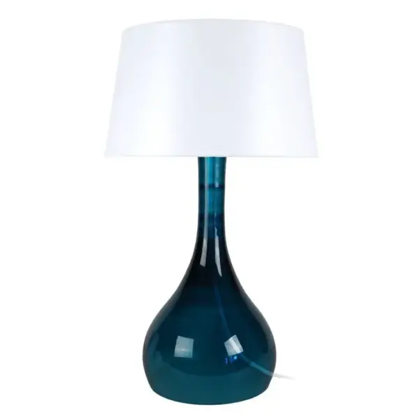 Lampe De Salon Tosel Treviso Tissu Vase Noir D 45 X H 66 Cm