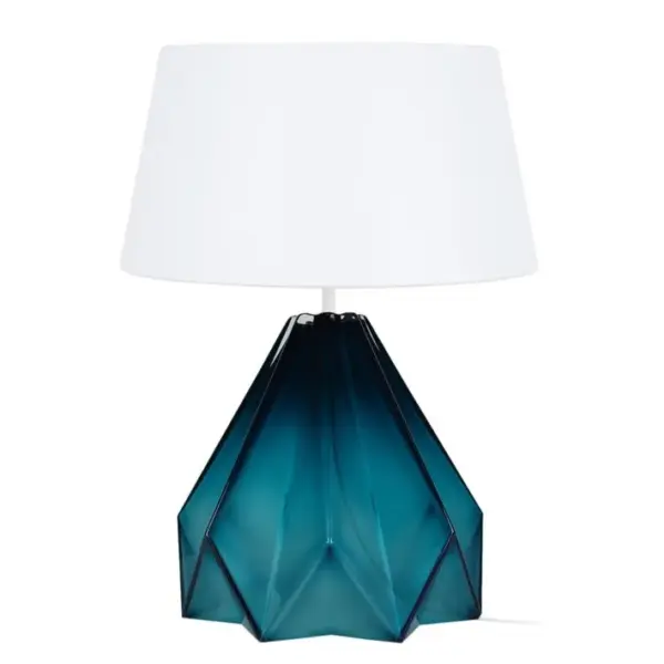 Lampe De Salon Tosel Helsinki Tissu Géométrique Pomme D 40 X H 54 Cm