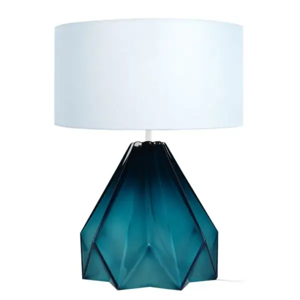 Lampe De Salon Tosel Helsinki Tissu Géométrique Ivoire D 40 X H 53 Cm