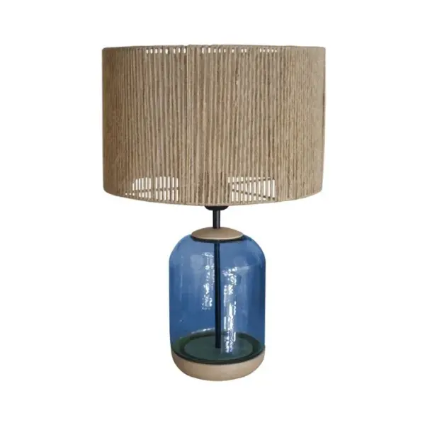 Lampe De Salon Tosel Svalbard Big Ficelle Cylindre Taupe D 35 X H 53 Cm