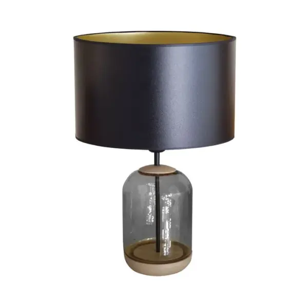 Lampe De Salon Tosel Svalbard Big Tissu Cylindre Bronze D 35 X H 53 Cm