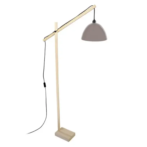 Lampadaire Liseuse Tosel Enkel Métal Articulé Blanc D 80 X H 180 Cm