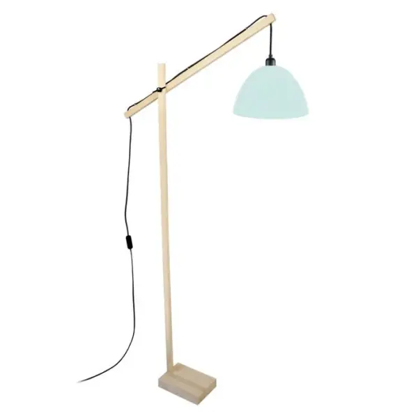 Lampadaire Liseuse Tosel Enkel Métal Articulé Vert D 80 X H 180 Cm