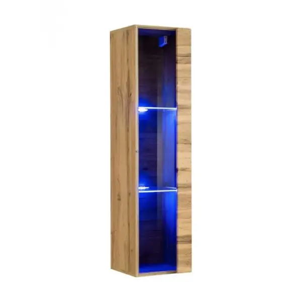 Vitrine Murale LED switch 120cm Naturel