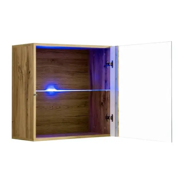 Vitrine Murale LED switch 60cm Naturel