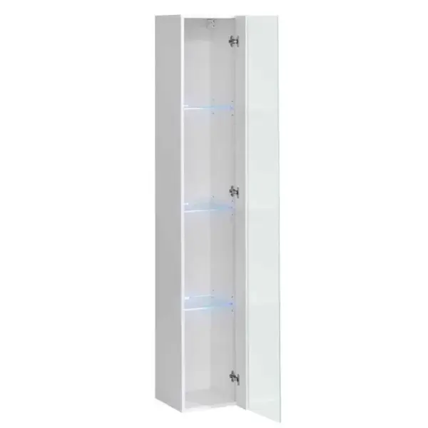 Vitrine Murale LED switch 180cm Blanc