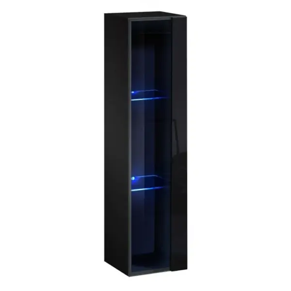 Vitrine Murale LED switch 120cm Noir