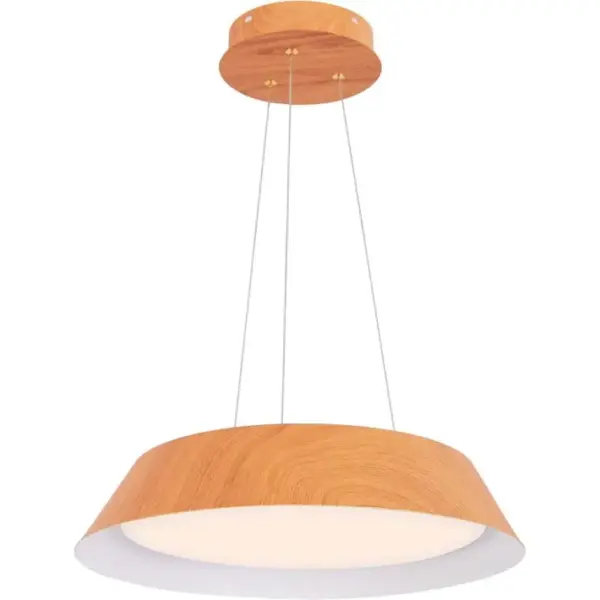 Lustre Suspension Moderne, Luminaire Suspendu LED à Lumière Chaude 3000 K, Ø 40 Cm, Naturel