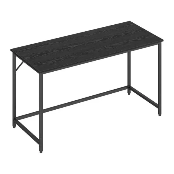 Bureau, 60 X 140 X 76 Cm, Style Industriel, Cadre En Métal, Noir Boisé Et Noir Dencre