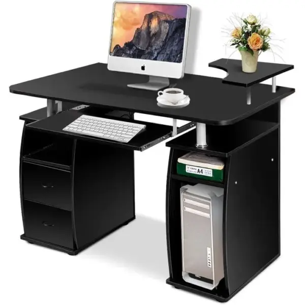 Table De Bureau Pour Ordinateur PC Avec Tablette Imprimante