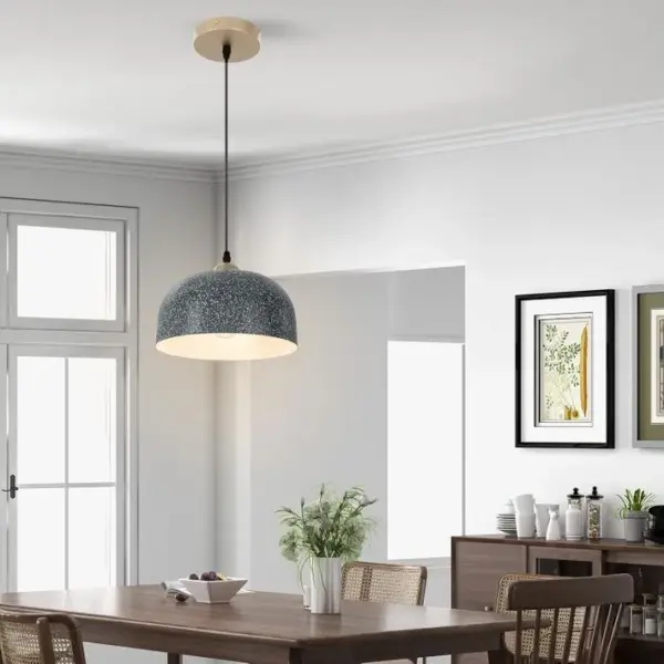 Lustre Suspension Moderne, Plafonnier Suspendu Avec Culot Dampoule E27,couloir, Gris Foncé