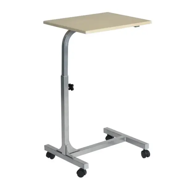 Table De Lit Pour Ordinateur Portable Hauteur Réglable Bout De Canapé Avec 4 Roulettes, Argenté