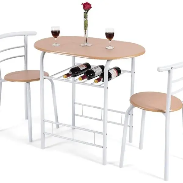 Table De Cuisine Avec 2 Chaises Pour Salle à Manger En Couleur Dimension:80x5 X74 Cm (l X L X H)