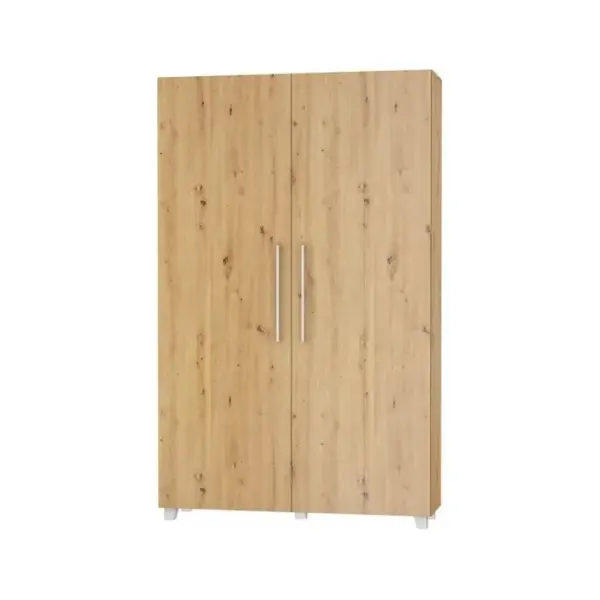 Armoire Lit Escamotable Vertical 120x200 Cm Chêne Artisan Avec Porte Lit Rabattable Lit Mural Todor