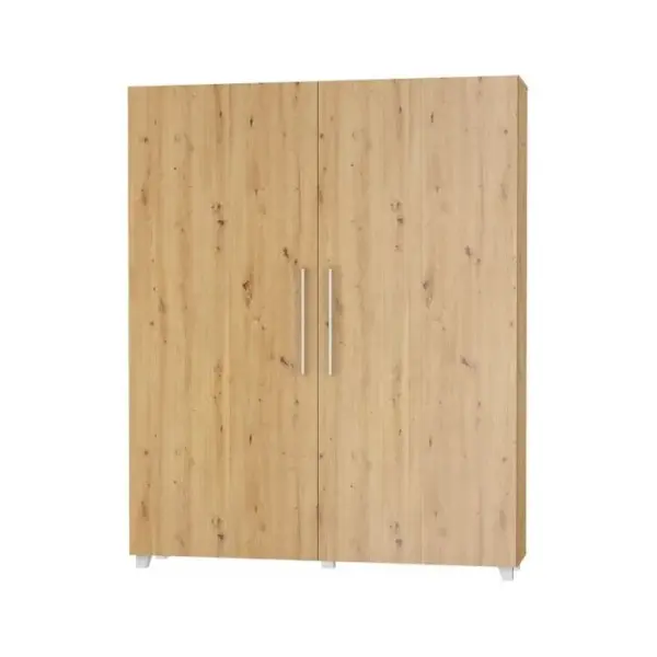 Armoire Lit Escamotable Vertical 160x200 Cm Chêne Artisan Avec Porte Lit Rabattable Lit Mural Todor