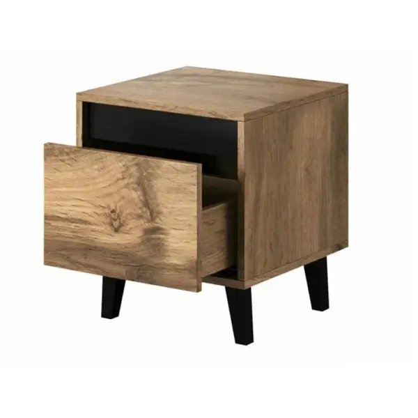 Table De Chevet Set De 2x Nordis 40x45x38 Cm Avec Tiroir Couleur Chêne Wotan De Haute Qualité