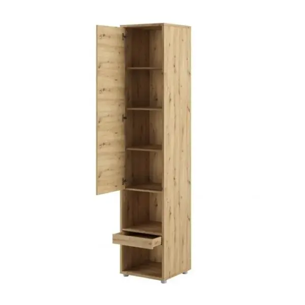 Armoire Lit Escamotable +2 Placards Tiroir V 140x200 Chêne Artisan Lit Rabattable Lit Muralconsus