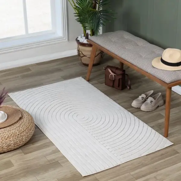 SURYA Tapis D'intérieur/extérieur Scandinave Moderne Blanc 80x150