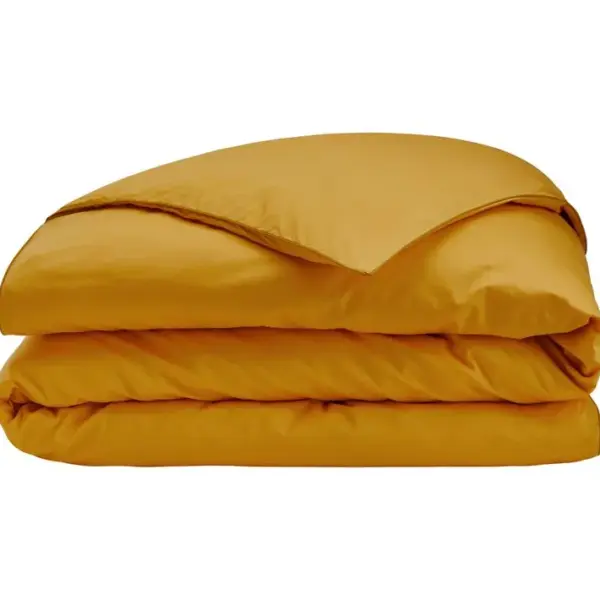 Housse de couette 260x240 cm DREAMEA PERCALE OCRE