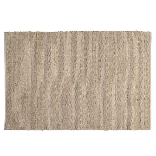 Quentin - Tapis Rect. 160x230cm Jute Et Coton Couleur Sable/ivoire/noir