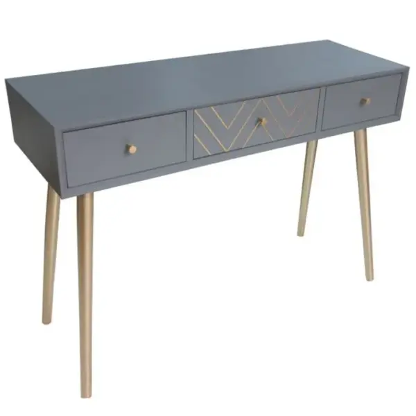 Console 3 Tiroirs Design roymy 108cm Gris