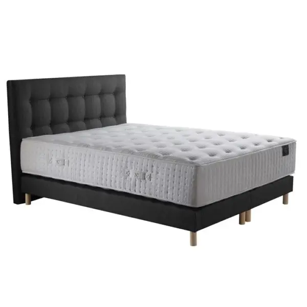 Ensemble Helios Tête De Lit Matelas Ressorts Ensaches Memoire De Forme Latex Anthracite 160x200cm