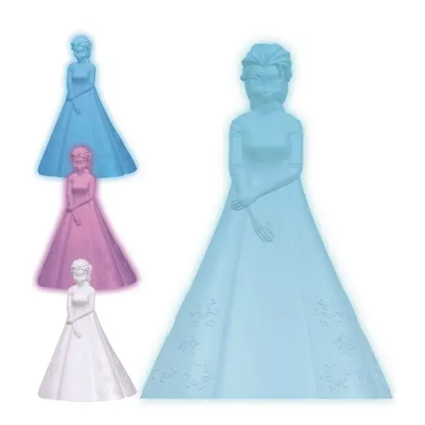 Elsa Reine Des Neiges Veilleuse En 3d Env 20 Cm Avec Diffusion Lumière En Couleurs