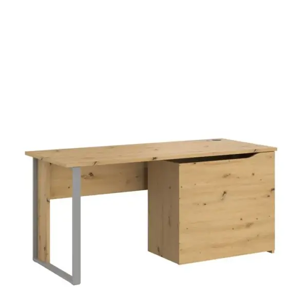 Bureau avec caisson START UP Imitation chêne