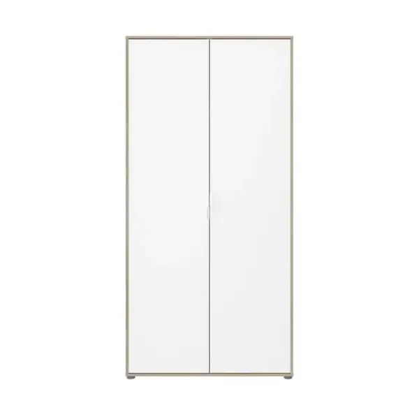 Armoire 2 portes ALBORG imitation chêne et blanc