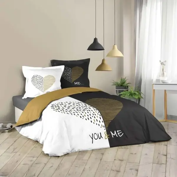 Housse De Couette 220x240 + 2 Taies Miu Coton