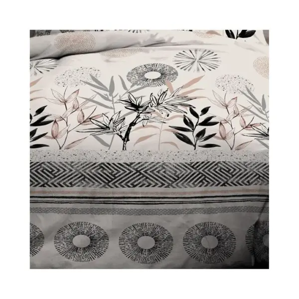 Housse De Couette 240x260 Stevia + 2 Taies 100% Coton 57 Fils