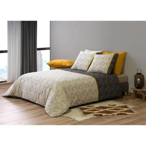 Housse De Couette 260x240 Vulcane + 2 Taies 100% Coton 57 Fils