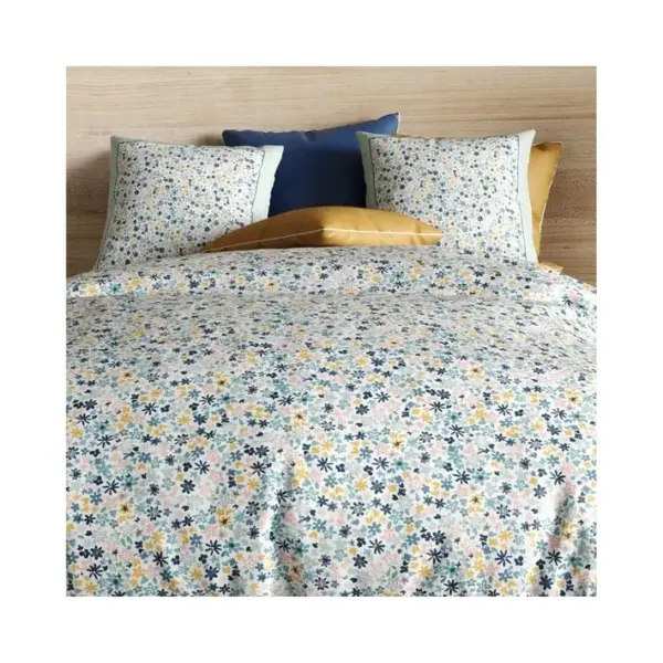 Housse De Couette 260x240 Mani + 2 Taies 100% Coton 57 Fils