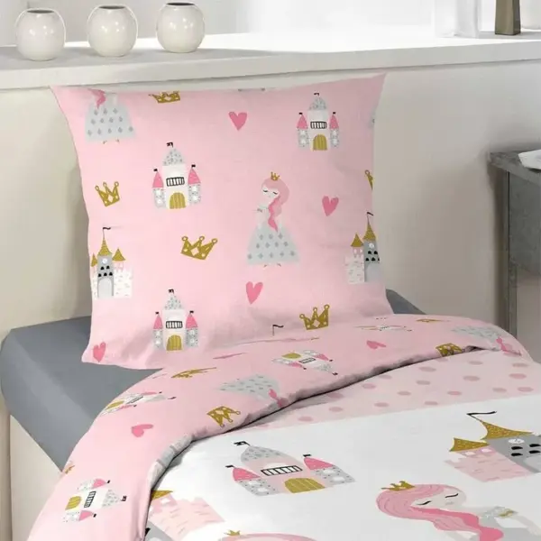 Housse De Couette Enfant 140x200 Hermine + 1 Taie Microfibre