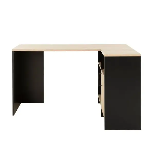 Bureau dangle KOOPER Imitation chêne et noir