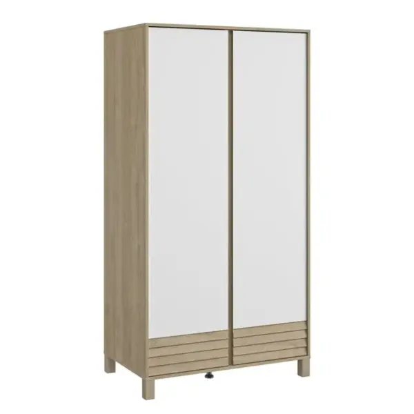 Armoire 2 Portes Achille Moderne Imitation Chêne Blond