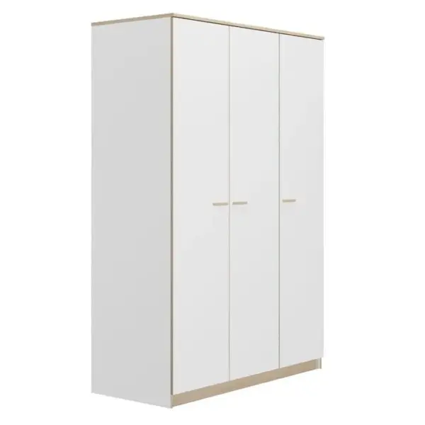 Armoire 3 Portes Effet Bois - L136 X H200 Cm