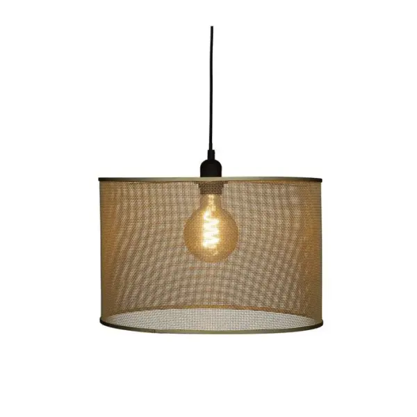 Luminaire Suspension En Métal Doré D 38 Cm