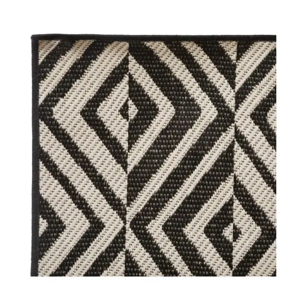 Tapis Décoratif Noir Pour Extérieur Ou Intérieur En Polypropylène 150 X 230 Cm