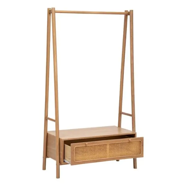 Meuble Dentrée Vestiaire En Bois Avec 1 Tiroir H 162 Cm