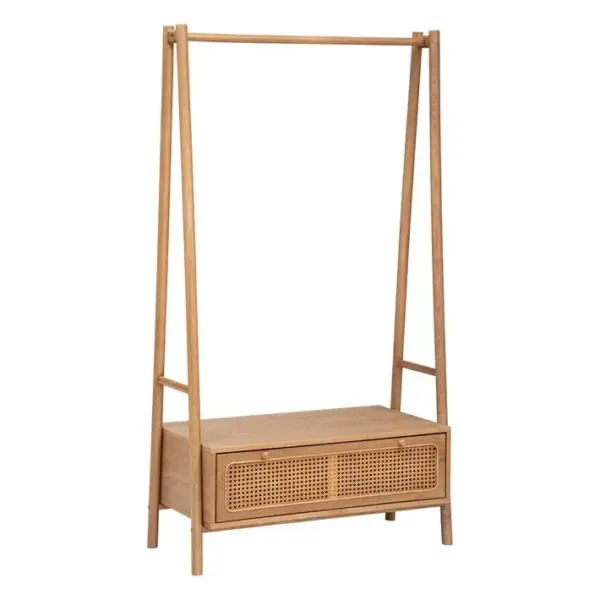 Meuble Dentrée Vestiaire En Bois Avec 1 Tiroir H 162 Cm