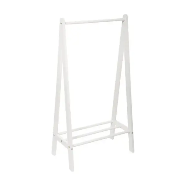 Mini Penderie Enfant Portant En Bois Blanc H 115 Cm