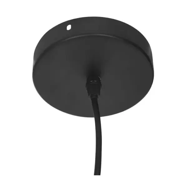 Luminaire Suspension En Bois Et Métal Noir D 15 Cm