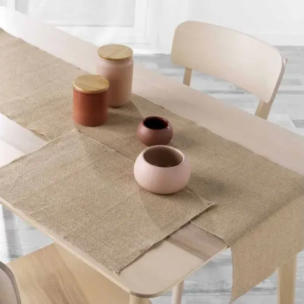 Chemin De Table En Jute leny 35x140cm Beige