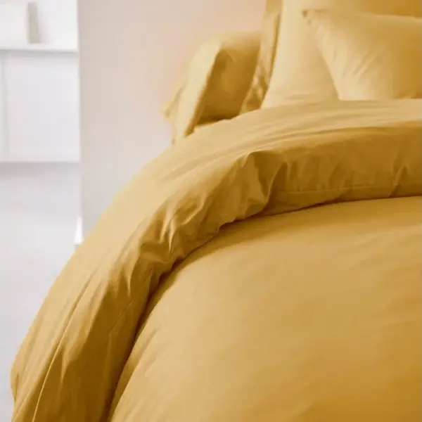 Housse De Couette Essential En Coton - Jaune - 220x240 Cm