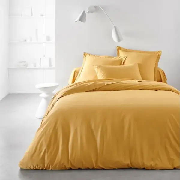 Housse De Couette Essential En Coton - Jaune - 220x240 Cm