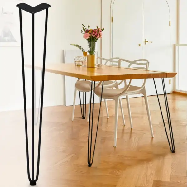 Lot De 4 Pieds Épingle 71 Cm Pour Table Design Industriel