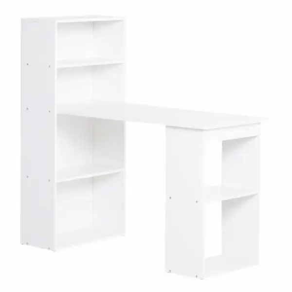 HOMCOM Bureau Informatique + Bibliothèque 120l X 55l X 120h Cm